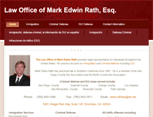 Tablet Screenshot of lawofficeofmarkrath.com